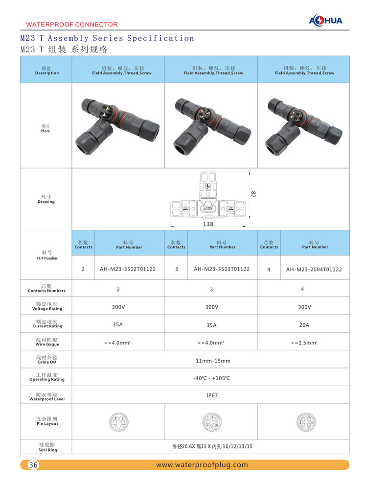 M23三通防水接頭